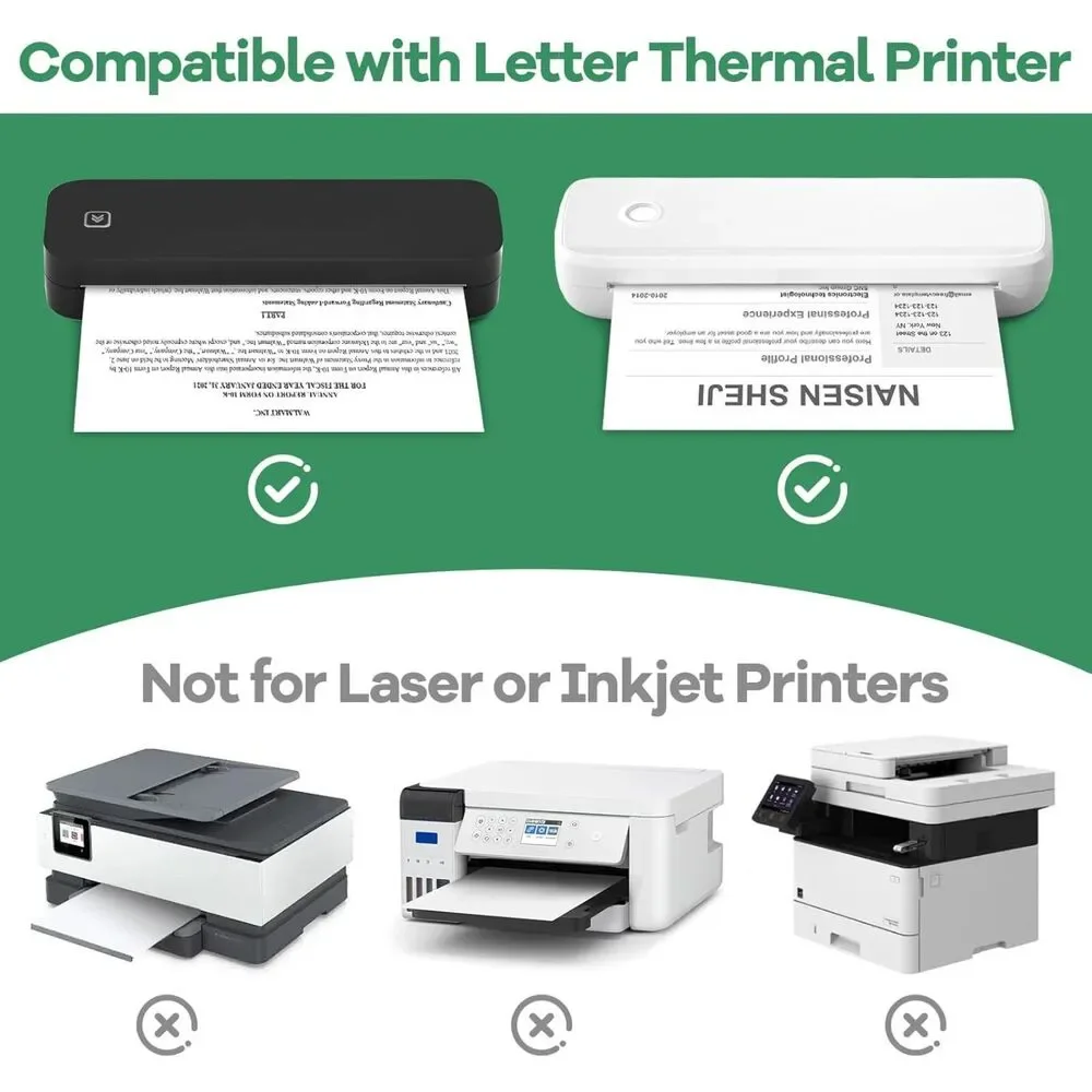 10 Rolls Thermal Printer Paper 8.5